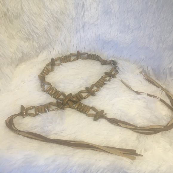 Vintage Beaded Fringe Hipster Belt